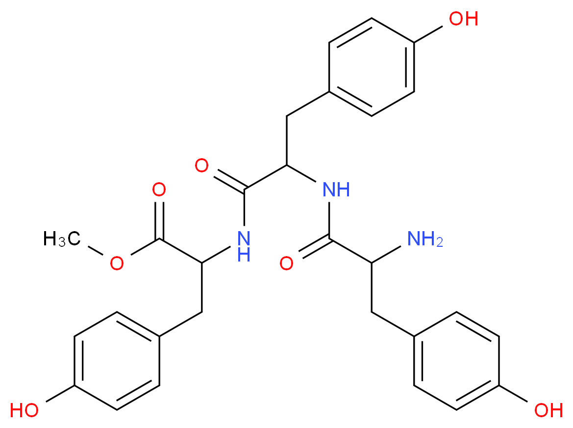 methyl 2-{2-[2-amino-3-(4-hydroxyphenyl)propanamido]-3-(4-hydroxyphenyl)propanamido}-3-(4-hydroxyphenyl)propanoate_分子结构_CAS_53566-70-4