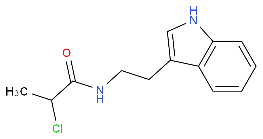 2-chloro-N-[2-(1H-indol-3-yl)ethyl]propanamide_分子结构_CAS_928713-06-8