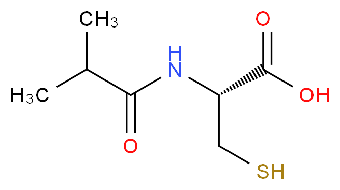 N-异丁酰基-L-巯基丙氨酸_分子结构_CAS_124529-02-8)