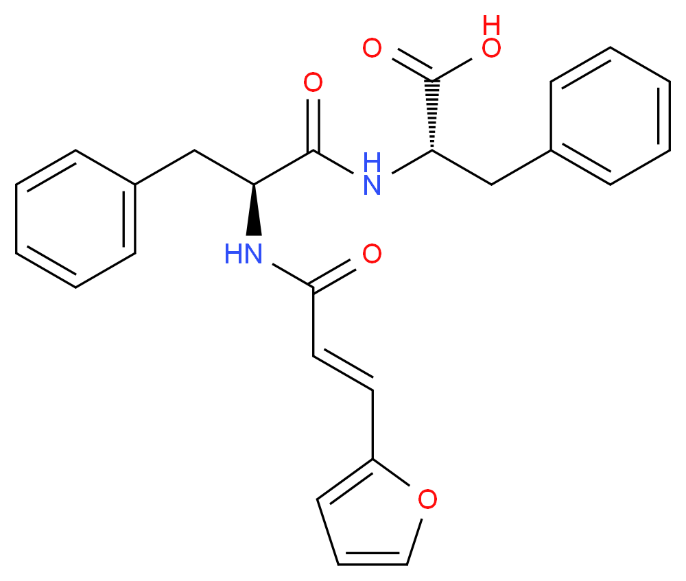 (2S)-2-[(2S)-2-[(2E)-3-(furan-2-yl)prop-2-enamido]-3-phenylpropanamido]-3-phenylpropanoic acid_分子结构_CAS_83661-95-4