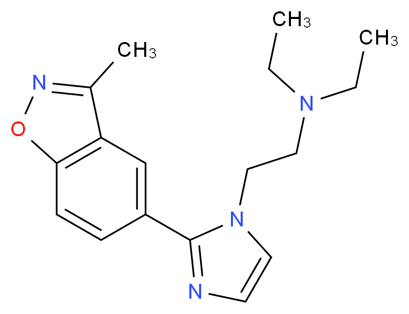 N,N-diethyl-2-[2-(3-methyl-1,2-benzisoxazol-5-yl)-1H-imidazol-1-yl]ethanamine_分子结构_CAS_)