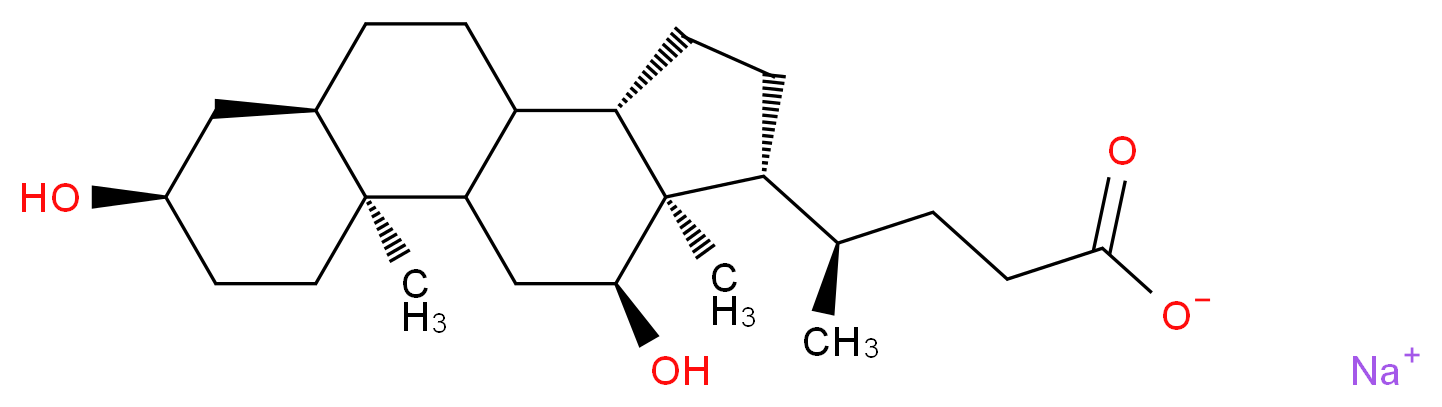 Sodium Deoxycholate_分子结构_CAS_302-95-4)