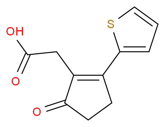 [5-oxo-2-(2-thienyl)cyclopent-1-en-1-yl]acetic acid_分子结构_CAS_436086-95-2)