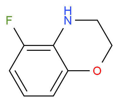 5-Fluoro-3,4-dihydro-2H-benzo[b][1,4]oxazine_分子结构_CAS_1067171-66-7)