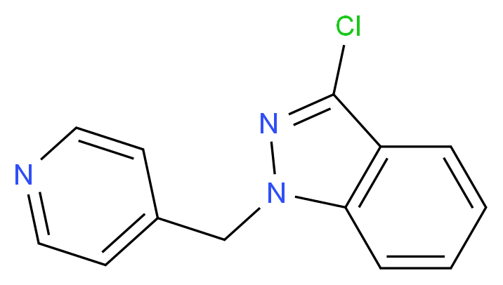 3-chloro-1-[(pyridin-4-yl)methyl]-1H-indazole_分子结构_CAS_885272-01-5