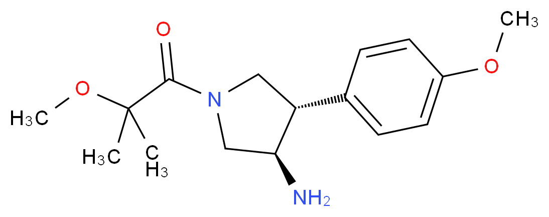 (3R*,4S*)-1-(2-methoxy-2-methylpropanoyl)-4-(4-methoxyphenyl)-3-pyrrolidinamine_分子结构_CAS_)