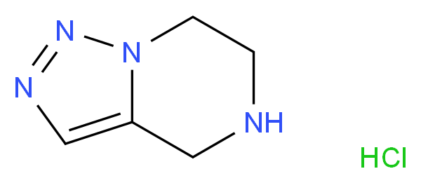 4,5,6,7-tetrahydro[1,2,3]triazolo[1,5-a]pyrazine hydrochloride_分子结构_CAS_123308-28-1)