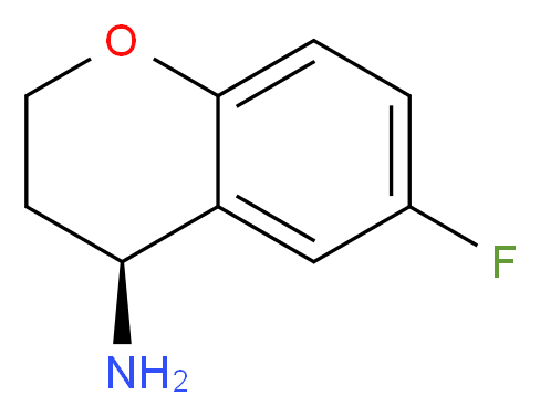 (4S)-6-fluoro-3,4-dihydro-2H-1-benzopyran-4-amine_分子结构_CAS_1018978-85-2