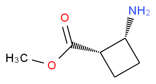 2-Aminocyclobutanecarboxylic acid methyl ester (1S,2R)_分子结构_CAS_517914-00-0)