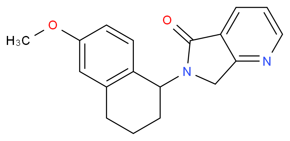 6-(6-methoxy-1,2,3,4-tetrahydronaphthalen-1-yl)-6,7-dihydro-5H-pyrrolo[3,4-b]pyridin-5-one_分子结构_CAS_)