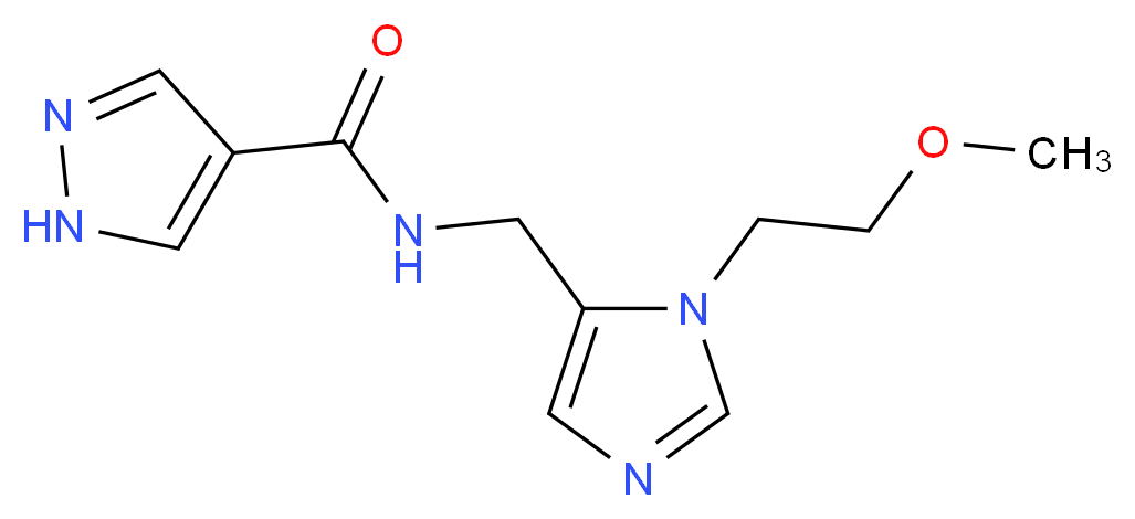 N-{[1-(2-methoxyethyl)-1H-imidazol-5-yl]methyl}-1H-pyrazole-4-carboxamide_分子结构_CAS_)