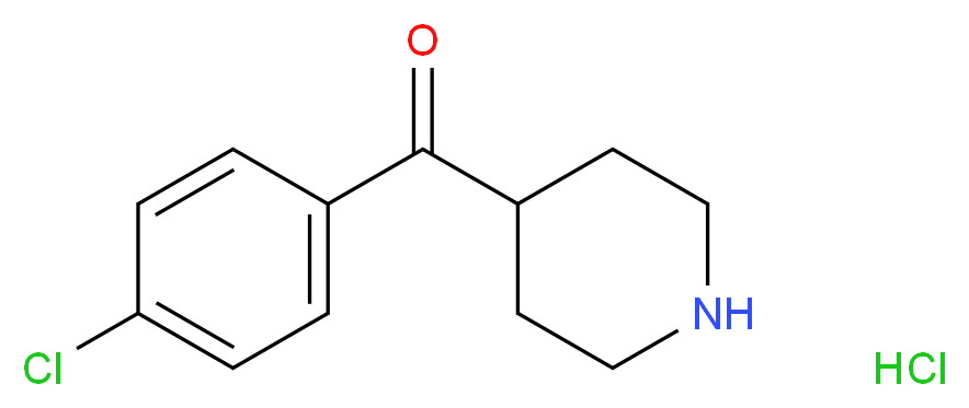 (4-Chlorophenyl)(4-piperidinyl)methanone hydrochloride_分子结构_CAS_55695-51-7)