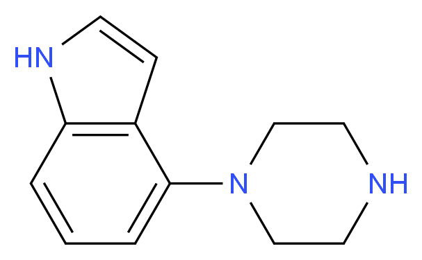 4-(1-Piperazinyl)-1H-indole_分子结构_CAS_84807-09-0)