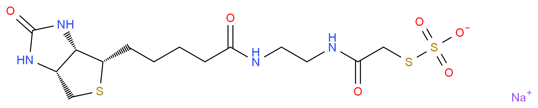 N-(2-Aminoethyl)-N'-(2-Sulfothioacetamid)biotinamide, Sodium Salt_分子结构_CAS_)