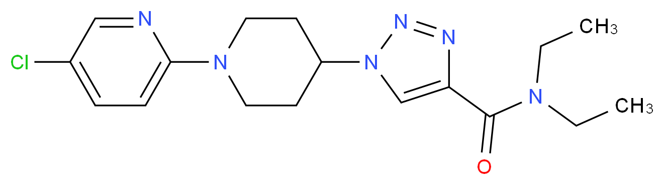 1-[1-(5-chloropyridin-2-yl)piperidin-4-yl]-N,N-diethyl-1H-1,2,3-triazole-4-carboxamide_分子结构_CAS_)