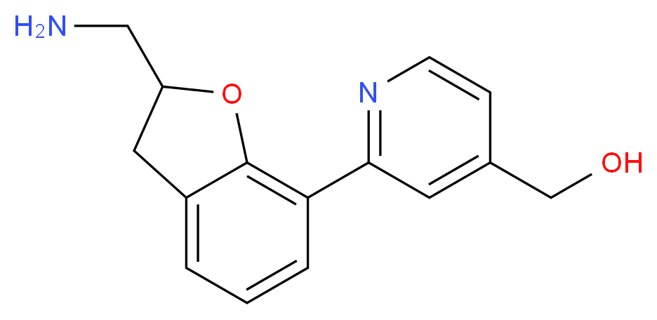 {2-[2-(aminomethyl)-2,3-dihydro-1-benzofuran-7-yl]pyridin-4-yl}methanol_分子结构_CAS_)