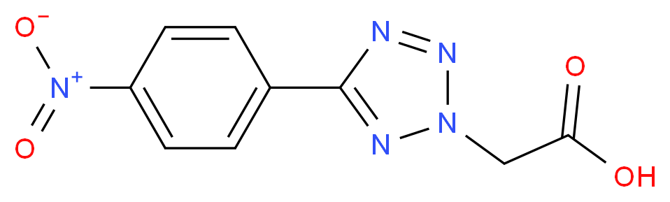 5-(4-Nitrophenyl)-2H-tetrazole-2-acetic acid_分子结构_CAS_)
