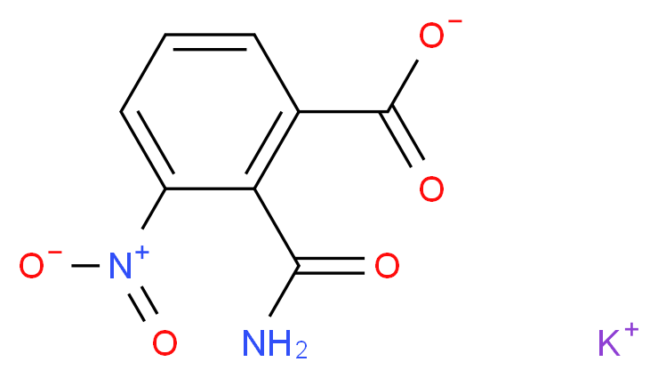 potassium 2-carbamoyl-3-nitrobenzoate_分子结构_CAS_943522-94-9