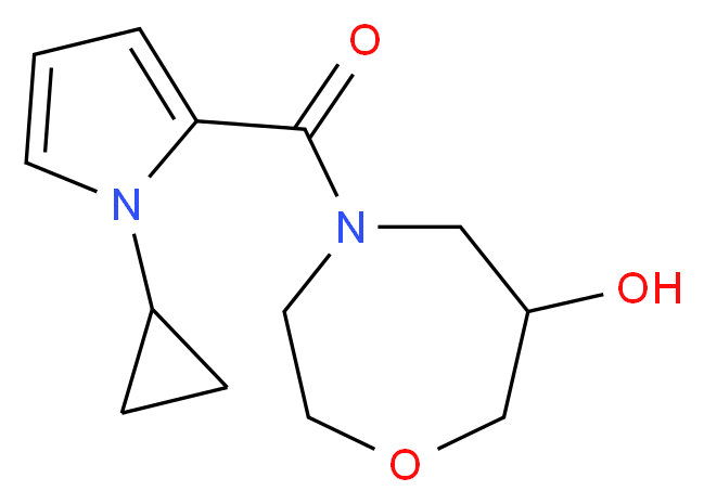 4-[(1-cyclopropyl-1H-pyrrol-2-yl)carbonyl]-1,4-oxazepan-6-ol_分子结构_CAS_)
