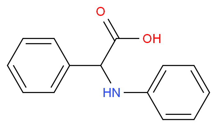 2-phenyl-2-(phenylamino)acetic acid_分子结构_CAS_3684-12-6