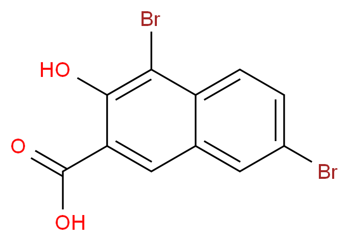 1,6-二溴-2-羟基萘-3-羧酸_分子结构_CAS_1779-10-8)