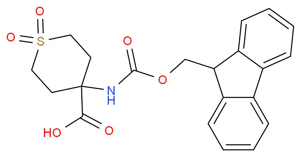 4-{[(9H-fluoren-9-ylmethoxy)carbonyl]amino}-1,1- dioxothiane-4-carboxylic acid_分子结构_CAS_369402-96-0)