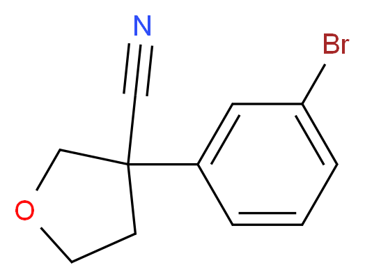 3-(3-bromophenyl)tetrahydrofuran-3-carbonitrile_分子结构_CAS_1211593-48-4)