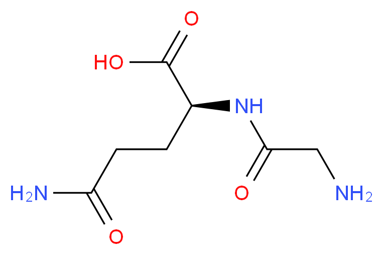 (2S)-2-(2-aminoacetamido)-4-carbamoylbutanoic acid_分子结构_CAS_13115-71-4