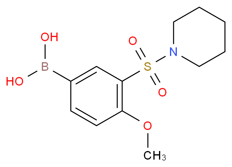 [4-methoxy-3-(piperidine-1-sulfonyl)phenyl]boronic acid_分子结构_CAS_874219-18-8