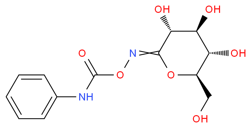 O-(D-Glucopyranosylidenamino) N-phenylcarbamate_分子结构_CAS_104012-84-2)