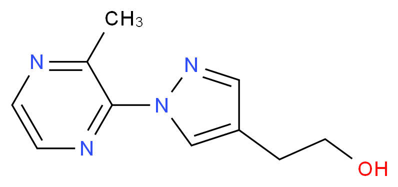 2-[1-(3-methylpyrazin-2-yl)-1H-pyrazol-4-yl]ethanol_分子结构_CAS_)