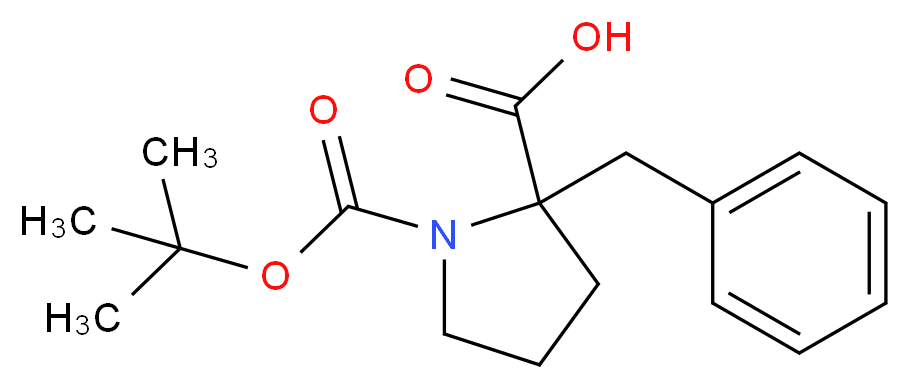 Boc-α-苄基-DL-Pro-OH_分子结构_CAS_351002-72-7)