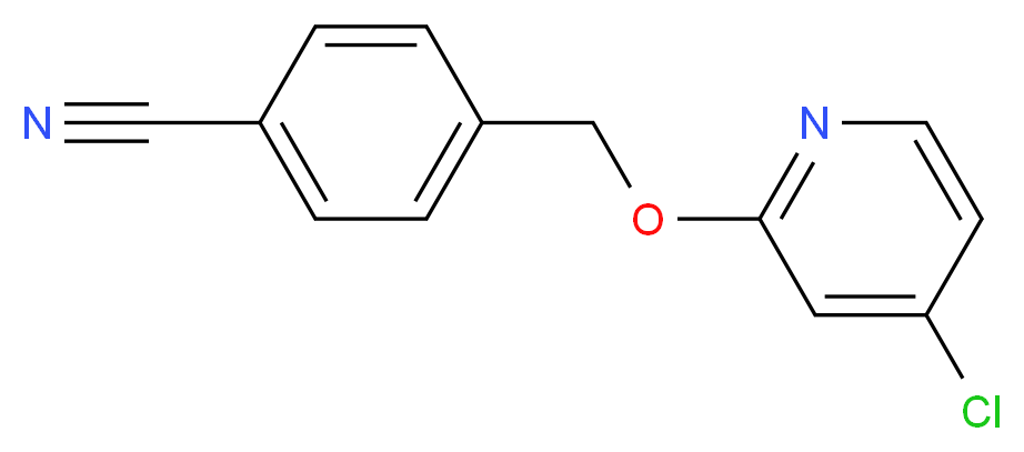 4-(((4-Chloropyridin-2-yl)oxy)Methyl)benzonitrile_分子结构_CAS_1346707-17-2)