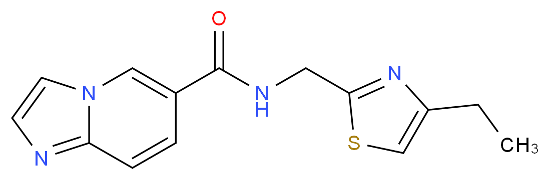 N-[(4-ethyl-1,3-thiazol-2-yl)methyl]imidazo[1,2-a]pyridine-6-carboxamide_分子结构_CAS_)