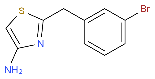 2-(3-BROMO-BENZYL)-THIAZOL-4-YLAMINE_分子结构_CAS_885279-46-9)