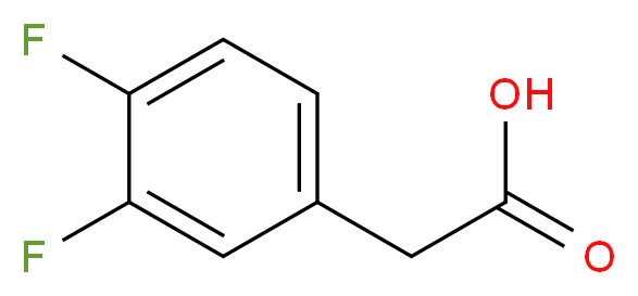 2-(3,4-difluorophenyl)acetic acid_分子结构_CAS_)