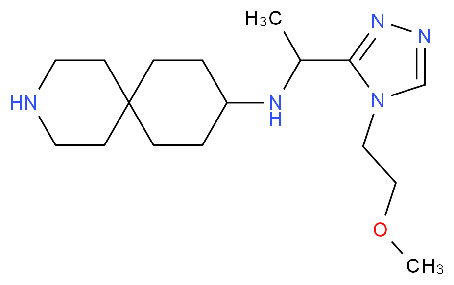 N-{1-[4-(2-methoxyethyl)-4H-1,2,4-triazol-3-yl]ethyl}-3-azaspiro[5.5]undecan-9-amine_分子结构_CAS_)