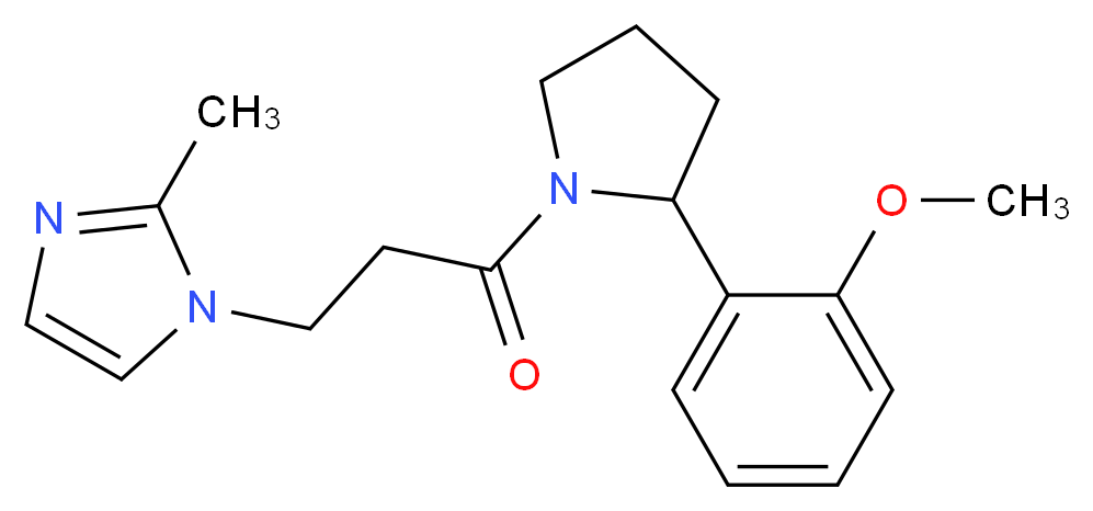 1-{3-[2-(2-methoxyphenyl)pyrrolidin-1-yl]-3-oxopropyl}-2-methyl-1H-imidazole_分子结构_CAS_)