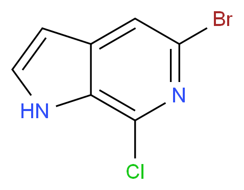 5-Bromo-7-chloro-1H-pyrrolo[2,3-c]pyridine_分子结构_CAS_1198096-48-8)