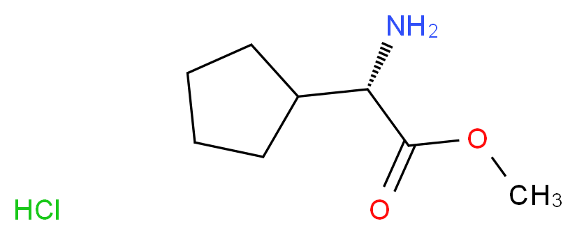 (S)-Methyl 2-aMino-2-cyclopentylacetate hydrochloride_分子结构_CAS_14328-62-2)