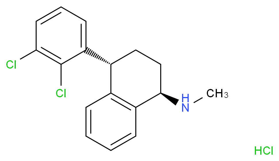 (1R,4R)-4-(2,3-dichlorophenyl)-N-methyl-1,2,3,4-tetrahydronaphthalen-1-amine hydrochloride_分子结构_CAS_1198084-29-5