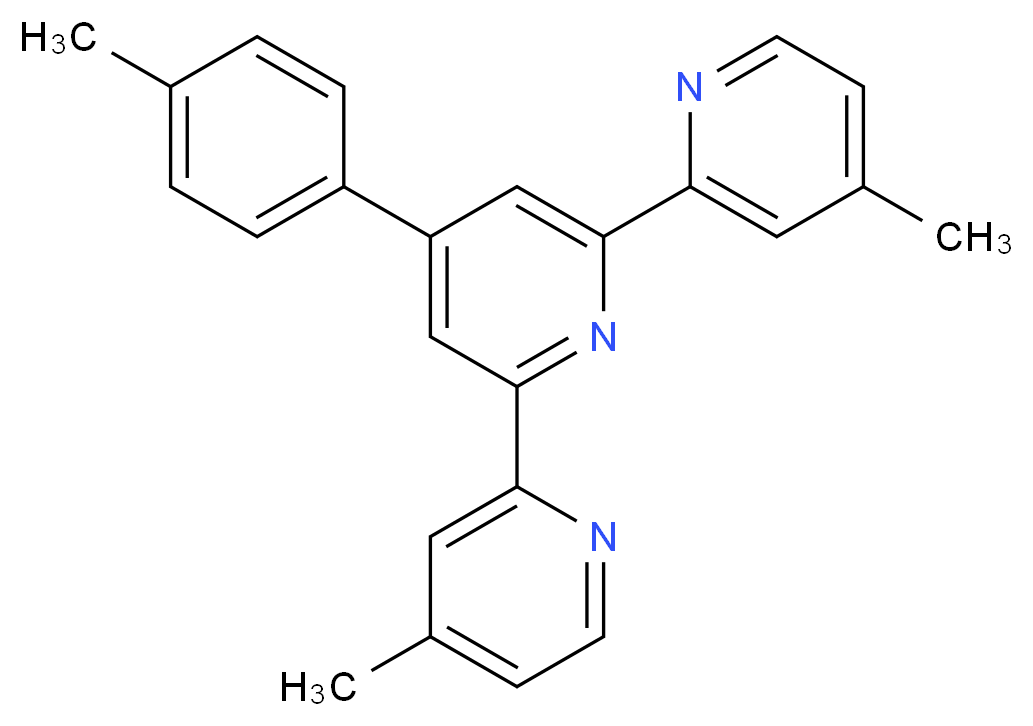 4,4′′-二甲基-4′-(4-甲基苯基)-2,2′:6′,2′′-三联吡啶_分子结构_CAS_302912-20-5)