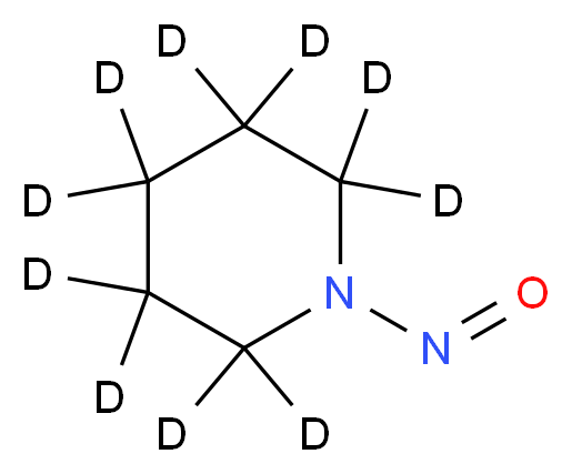 1-nitroso(<sup>2</sup>H<sub>1</sub><sub>0</sub>)piperidine_分子结构_CAS_960049-21-2