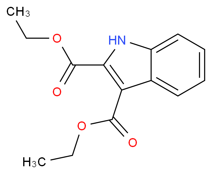 Diethyl-4-1H-indole-2,3-dicarboxylate_分子结构_CAS_128942-88-1)