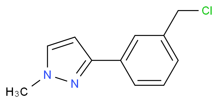3-[3-(chloromethyl)phenyl]-1-methyl-1H-pyrazole_分子结构_CAS_912569-61-0)