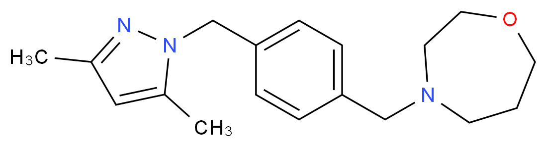 4-{4-[(3,5-dimethyl-1H-pyrazol-1-yl)methyl]benzyl}-1,4-oxazepane_分子结构_CAS_)