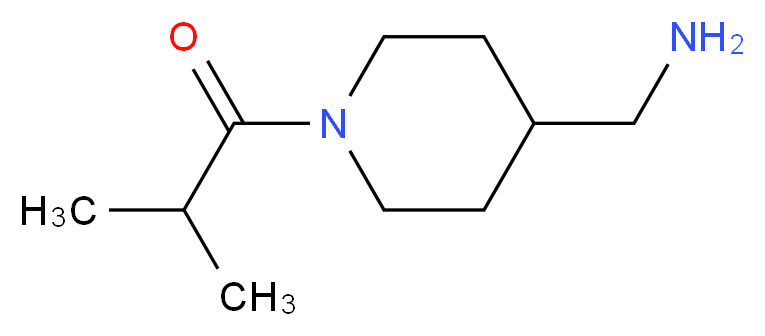 1-[4-(aminomethyl)piperidin-1-yl]-2-methylpropan-1-one_分子结构_CAS_915919-75-4