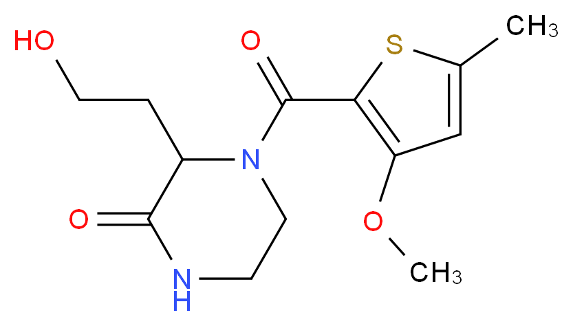 3-(2-hydroxyethyl)-4-[(3-methoxy-5-methyl-2-thienyl)carbonyl]piperazin-2-one_分子结构_CAS_)