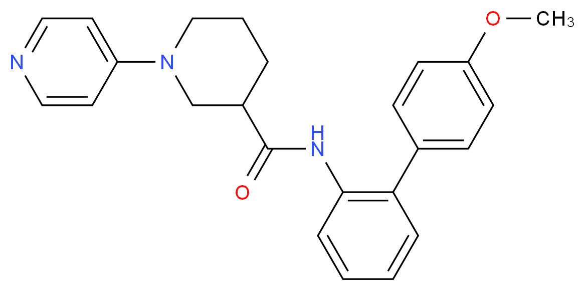N-(4'-methoxybiphenyl-2-yl)-1-pyridin-4-ylpiperidine-3-carboxamide_分子结构_CAS_)