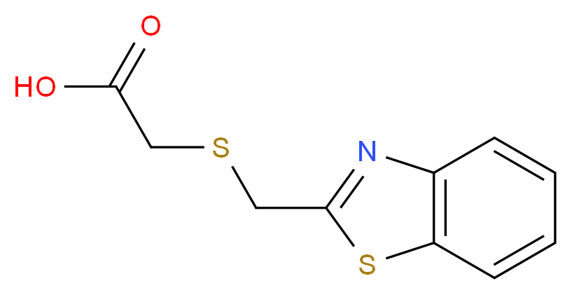 2-[(1,3-benzothiazol-2-ylmethyl)sulfanyl]acetic acid_分子结构_CAS_99184-85-7